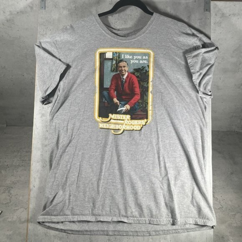 Funko Mens Mister Rogers Neighborhood T Shirt Grey Graphic Tee Size XLarge‎ EUC